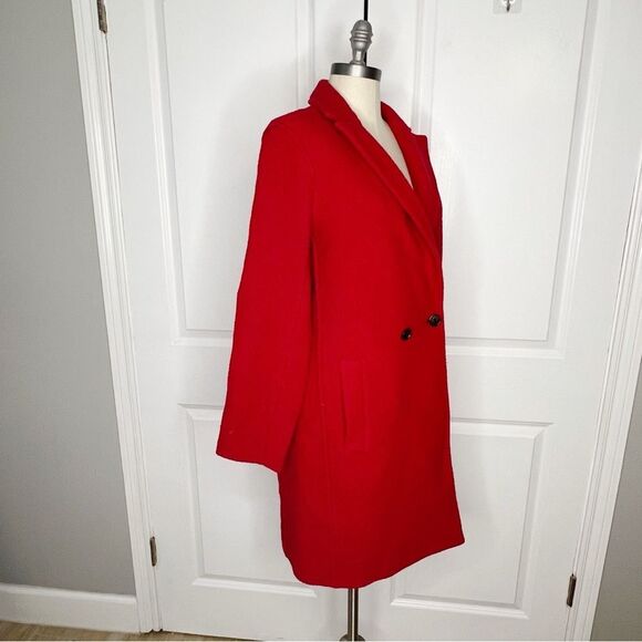 J. Crew Daphne topcoat coat jacket in Italian boiled wool Red Size 6 - Picture 6 of 11